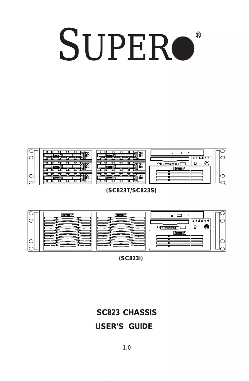 Page n°1 - Manuel utilisateur Supermicro SuperChassis SC823