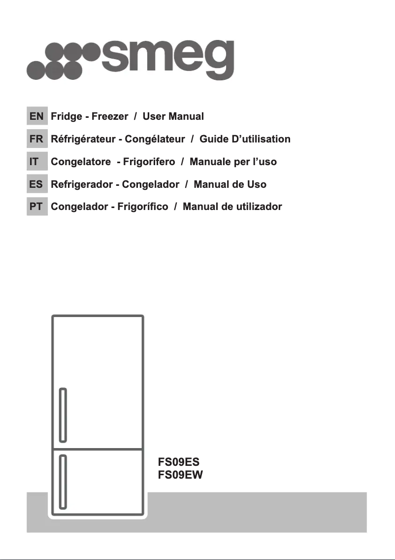 Page 1 de la notice Manuel utilisateur Smeg FS09EW