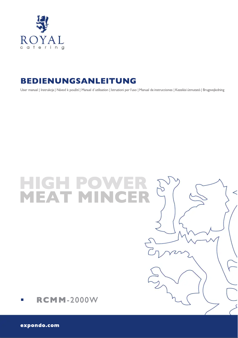 Page 1 de la notice Manuel utilisateur Royal Catering RCMM-2000W