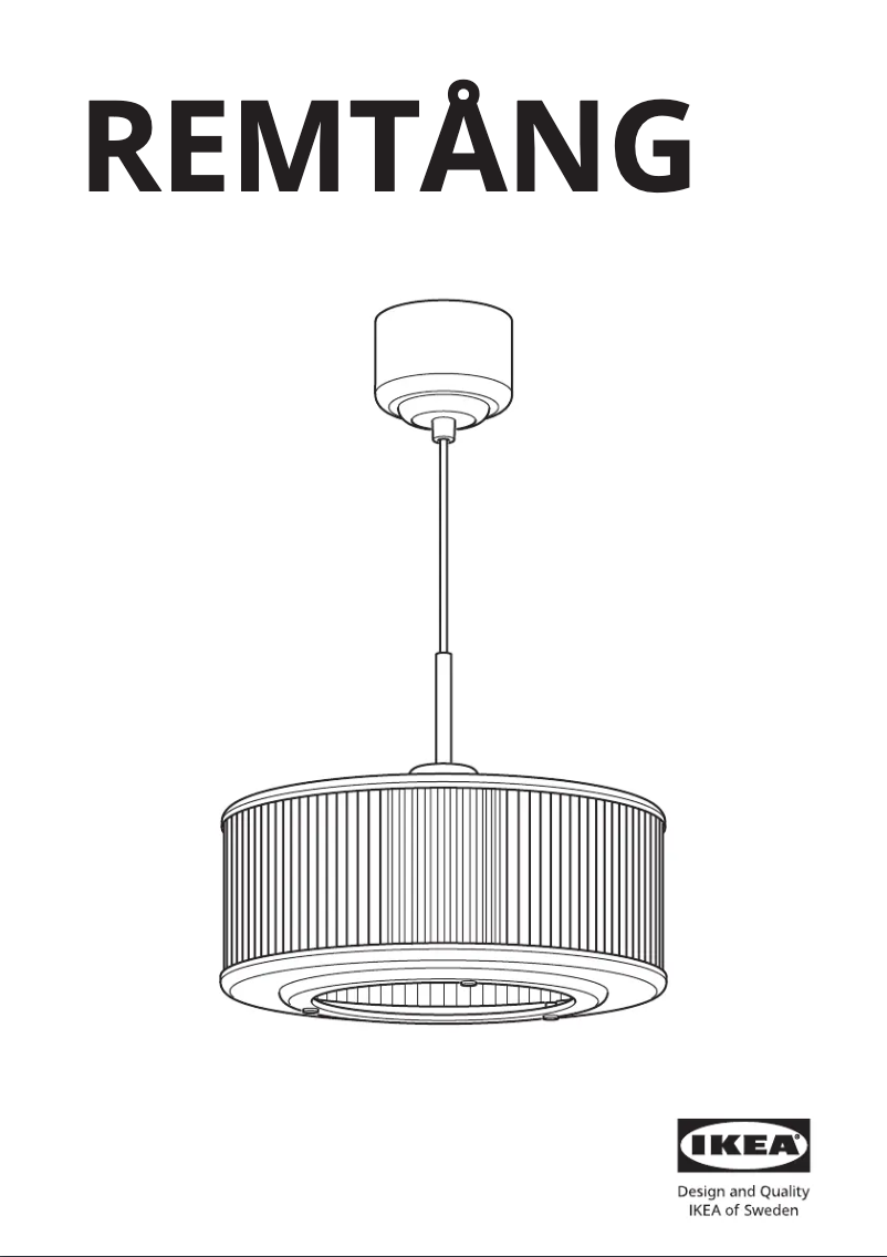 Page 1 de la notice Manuel utilisateur Ikea REMTÅNG 705.664.29