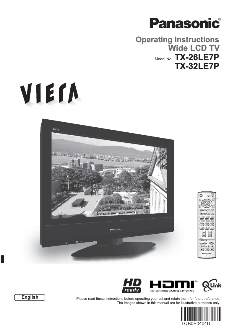 Page 1 de la notice Manuel utilisateur Panasonic Viera TX-32LE7P