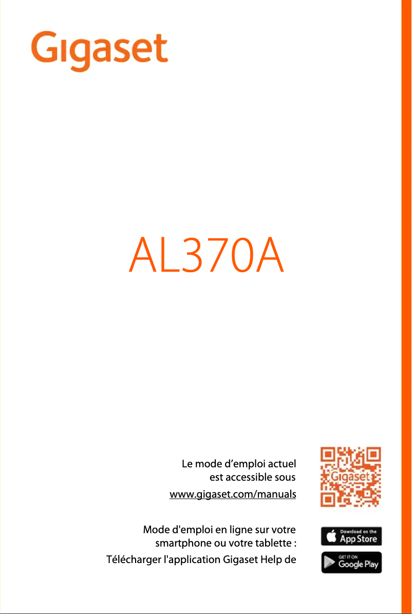 Image de la première page du manuel de l'appareil AL370A