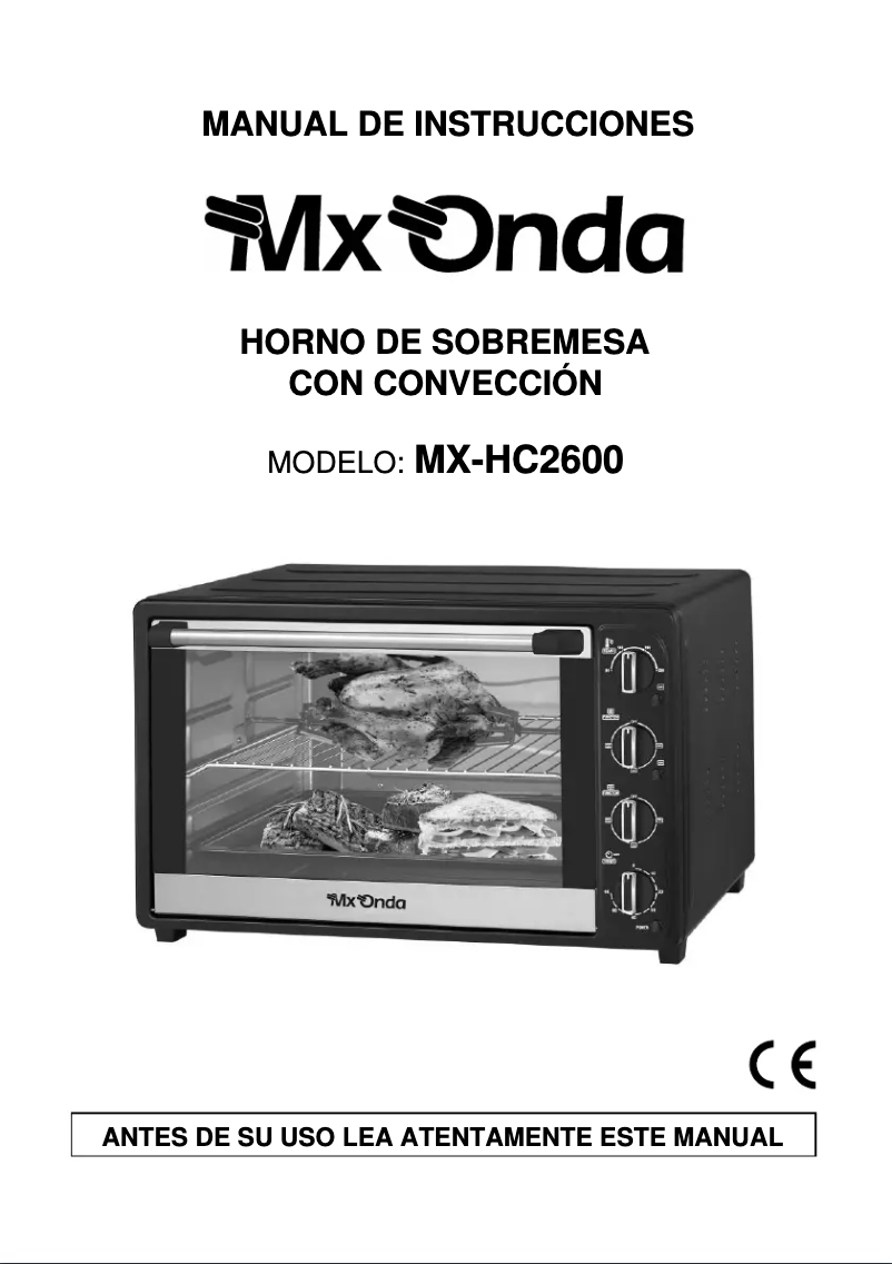 Page 1 de la notice Manuel utilisateur Mx Onda MX-HC2600