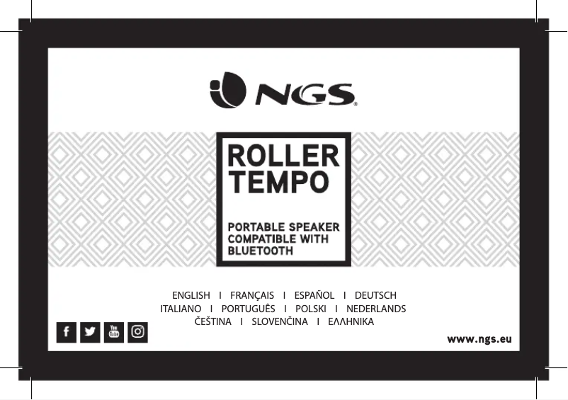 Page n°1 - Manuel utilisateur NGS Roller Tempo
