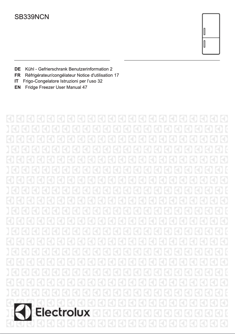 Page 1 de la notice Manuel utilisateur Electrolux SB339NCN