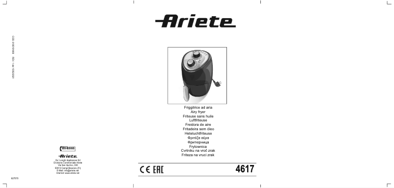 Image de la première page du manuel de l'appareil Airy Fryer Compact 4617