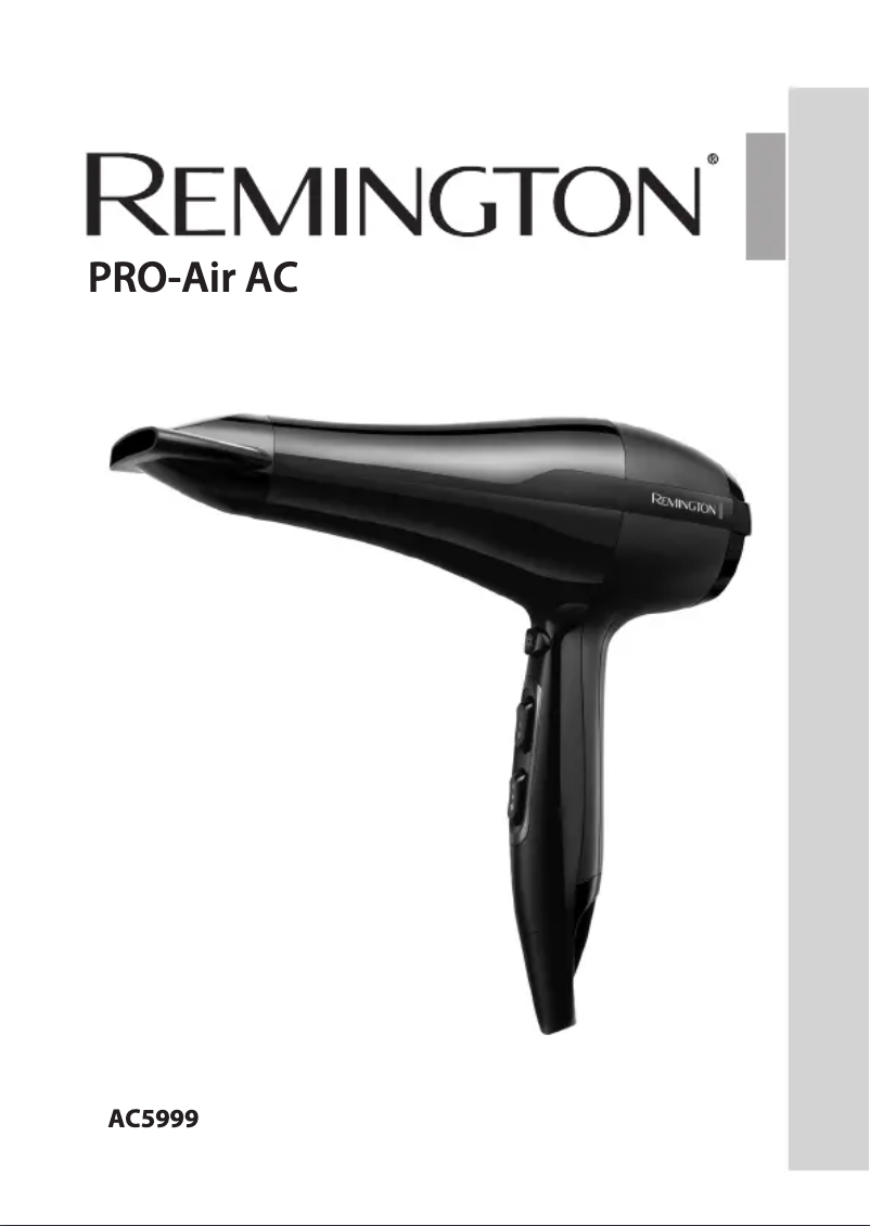 Page n°1 - Manuel utilisateur Remington Pro-Air AC5999