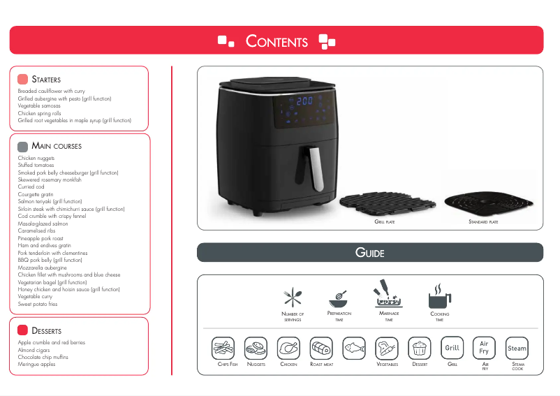 Page n°1 - Manuel utilisateur OBH Nordica Easy Fry & Grill Steam+ FW2018S0