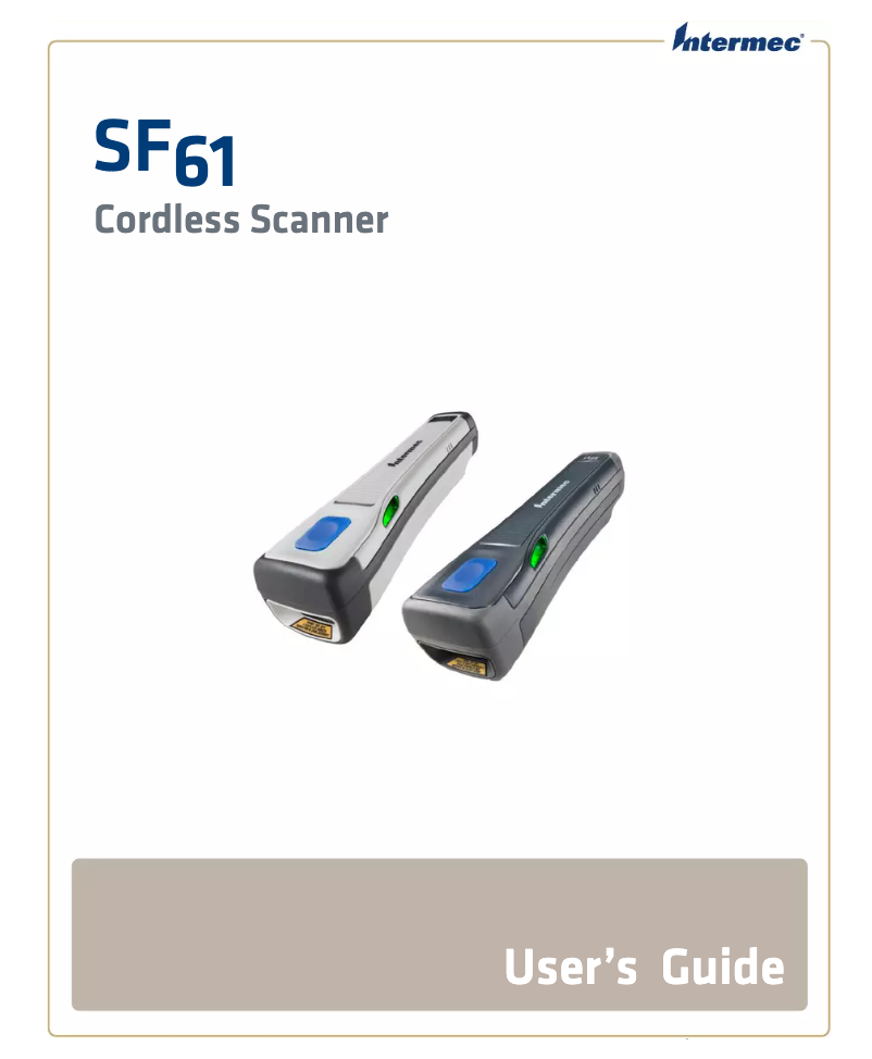 Page n°1 - Manuel utilisateur Intermec SF61B1D