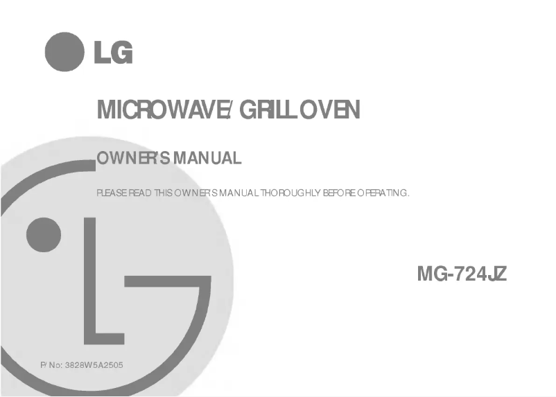 Página 1 del manual Manual de usuario LG MG-724JZ