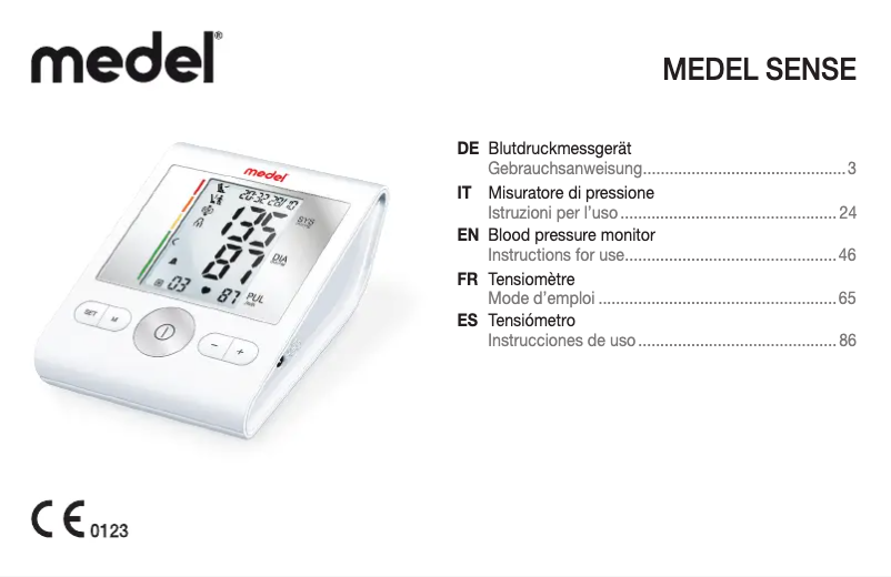 Página 1 del manual Manual de usuario Medel Sense