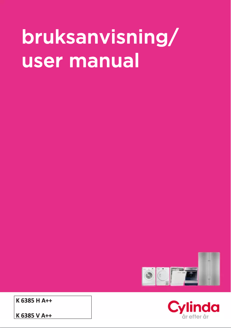 Page 1 de la notice Manuel utilisateur Cylinda K 6385