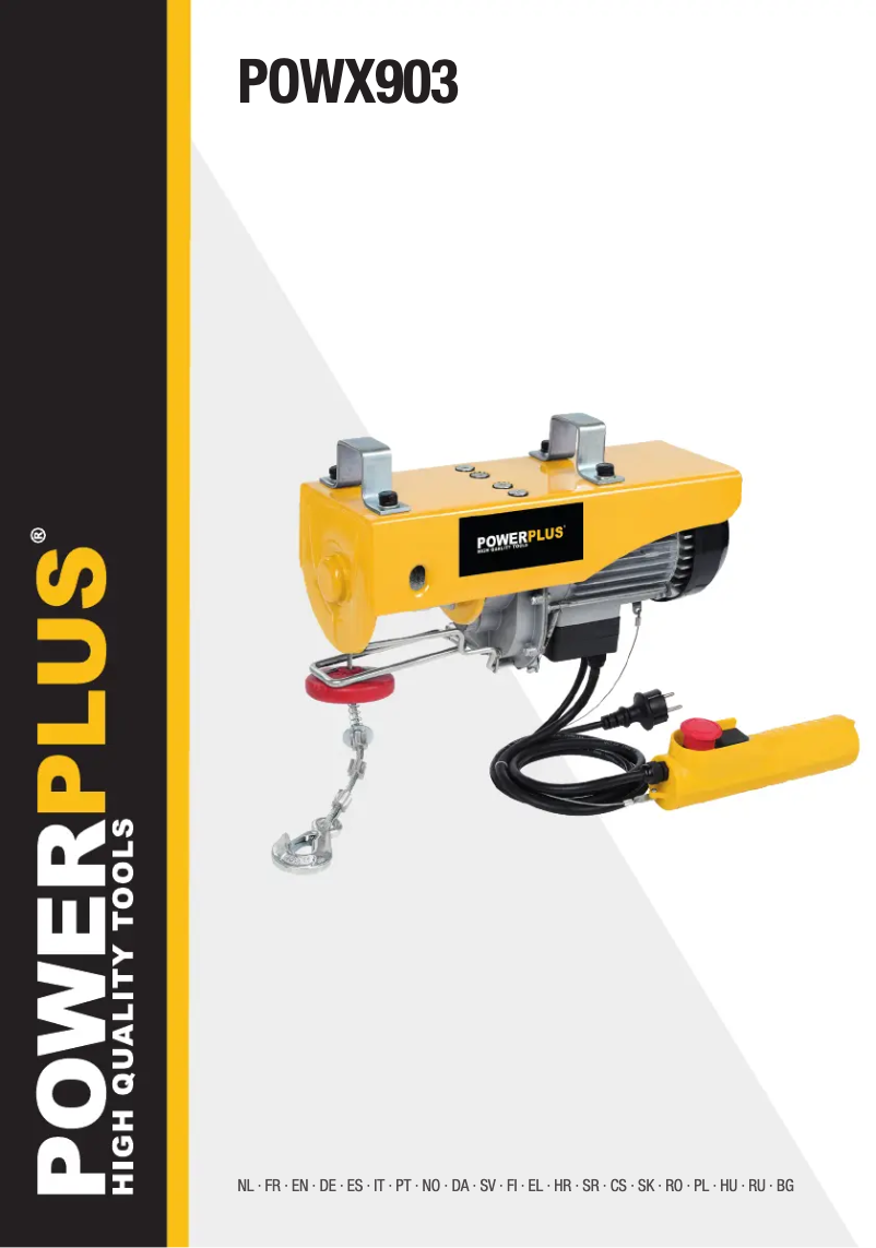 Page n°1 - Manuel utilisateur PowerPlus POWX903