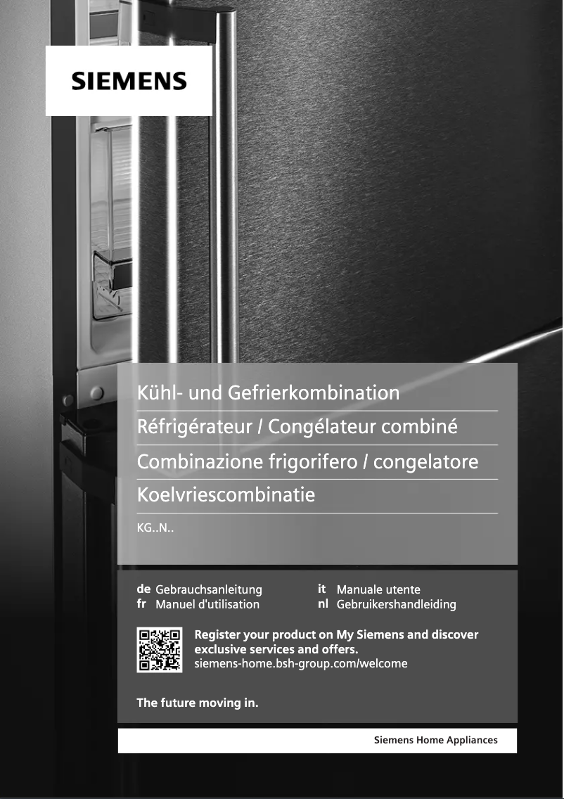 Page 1 de la notice Manuel utilisateur Siemens KG36N2WCF