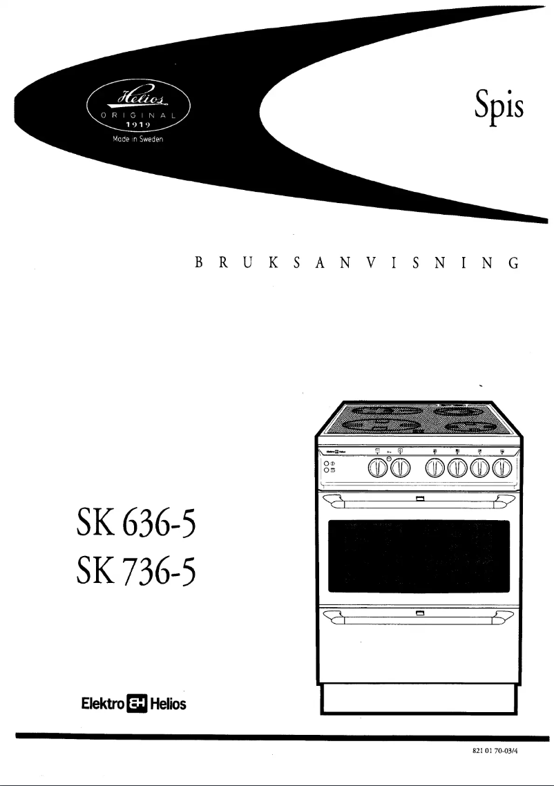Page n°1 - Manuel utilisateur Elektro Helios SK736-5