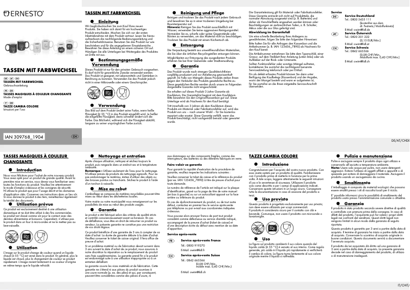Page n°1 - Manuel utilisateur Ernesto HG04206