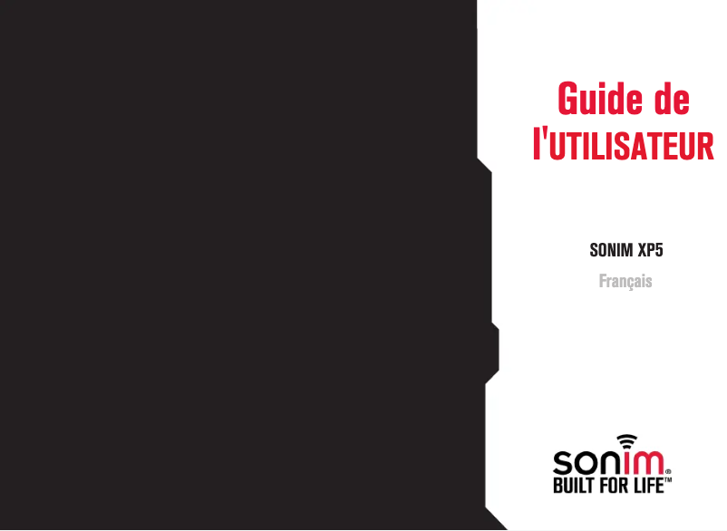Page 1 de la notice Manuel utilisateur Sonim XP5