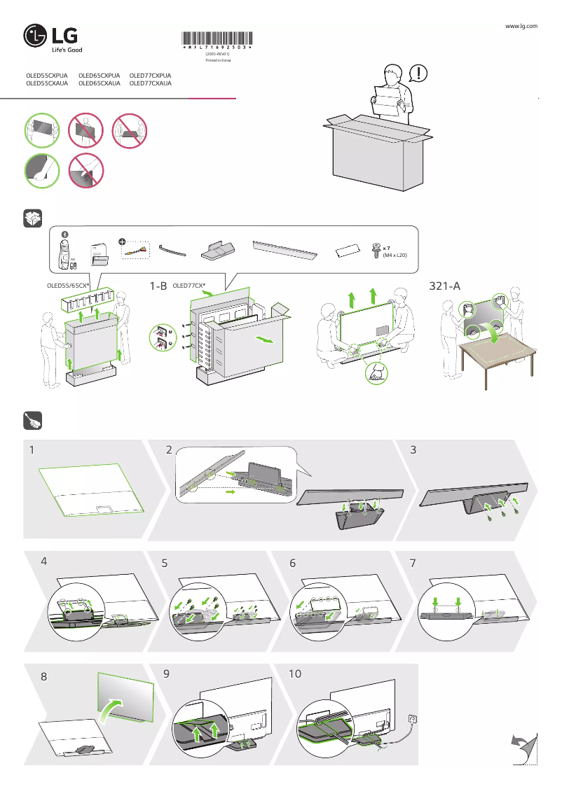 Imagen de la primera página del manual del dispositivo CXPUA