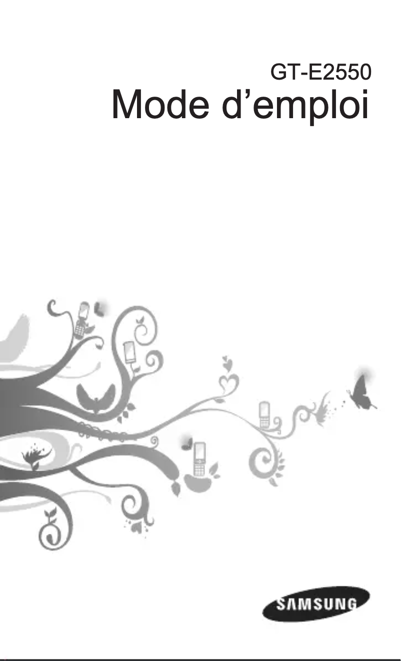 Page 1 de la notice Manuel utilisateur Samsung Monte Slider GT-E2550