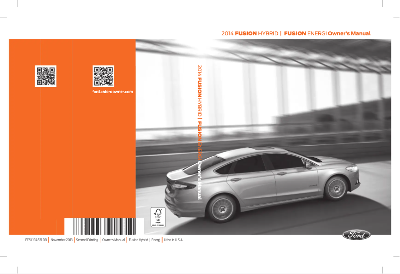 Page n°1 - Manuel utilisateur Ford Fusion Energi (2014)
