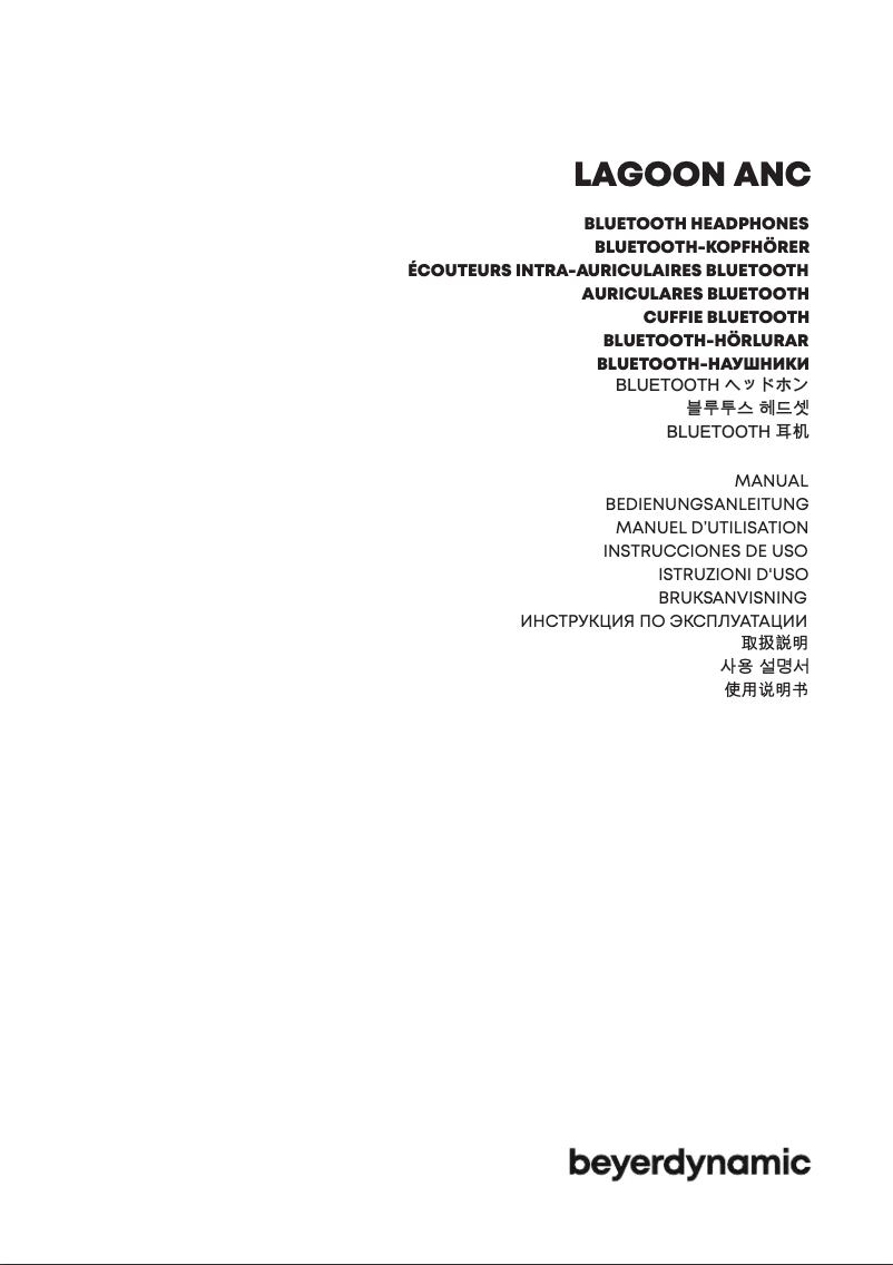 Page 1 de la notice Manuel utilisateur Beyerdynamic Lagoon ANC Traveller