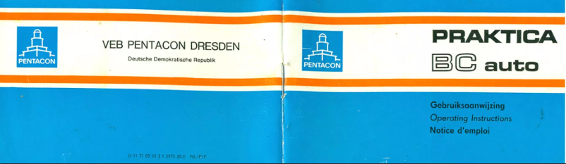 Page 1 de la notice Manuel utilisateur Pentacon BC Auto