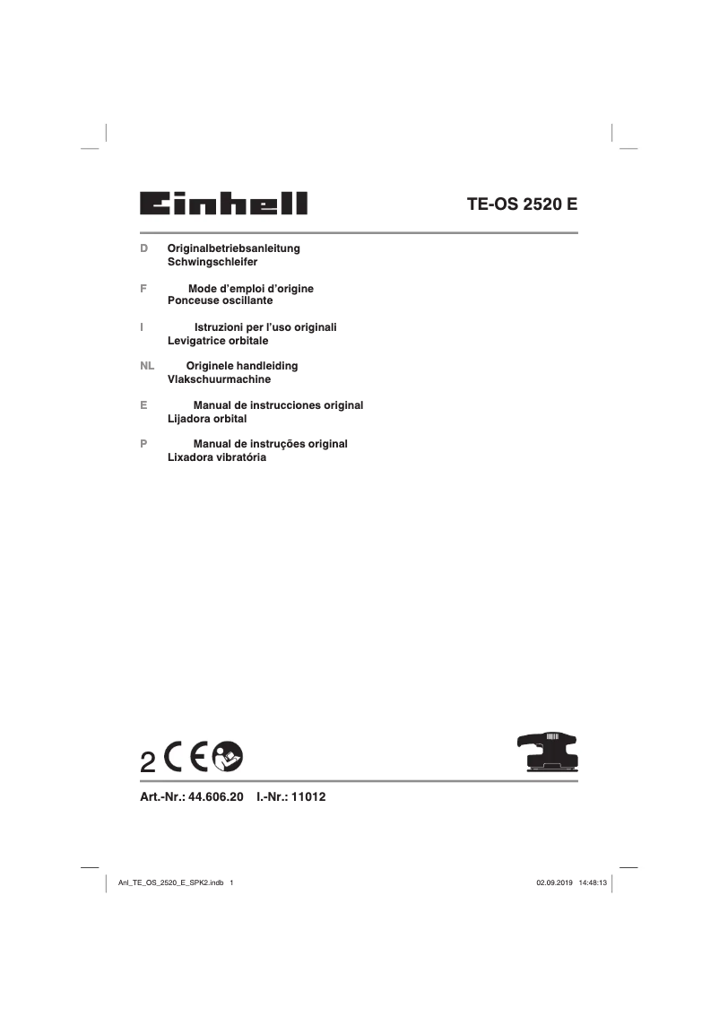 Image de la première page du manuel de l'appareil TE-OS 2520 E