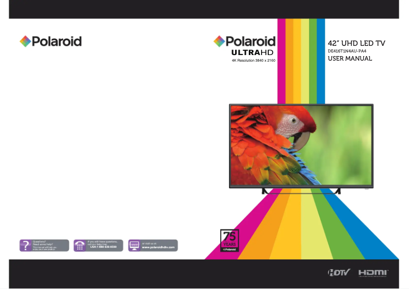 Page n°1 - Manuel utilisateur Polaroid DE416T1N4AU-PA4