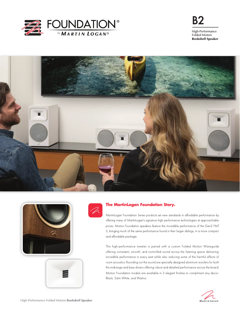 Page n°1 - Fiche technique Martin Logan Motion Foundation F2