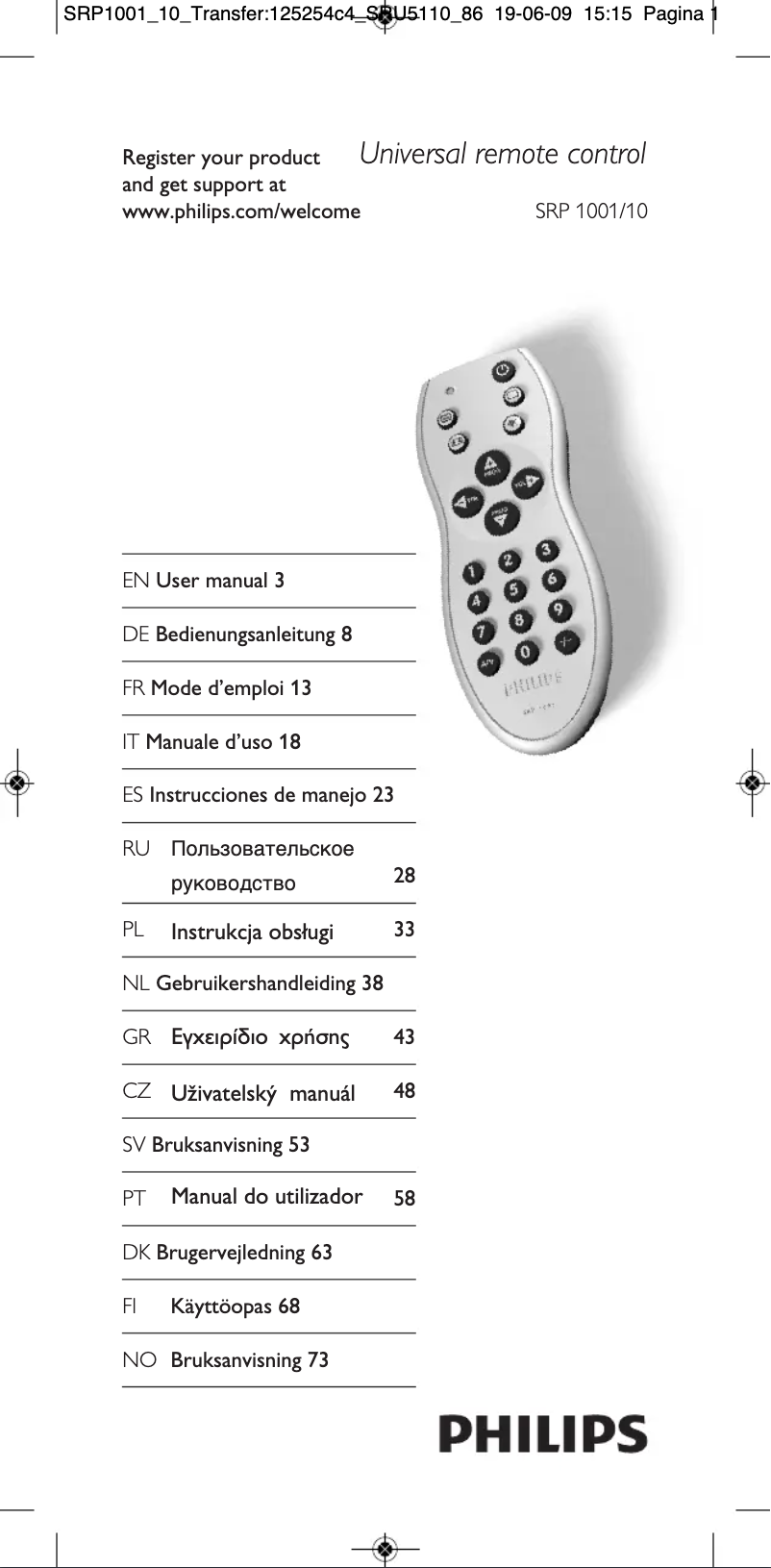 Página 1 del manual Manual de usuario Philips Active Crystals SWS4400