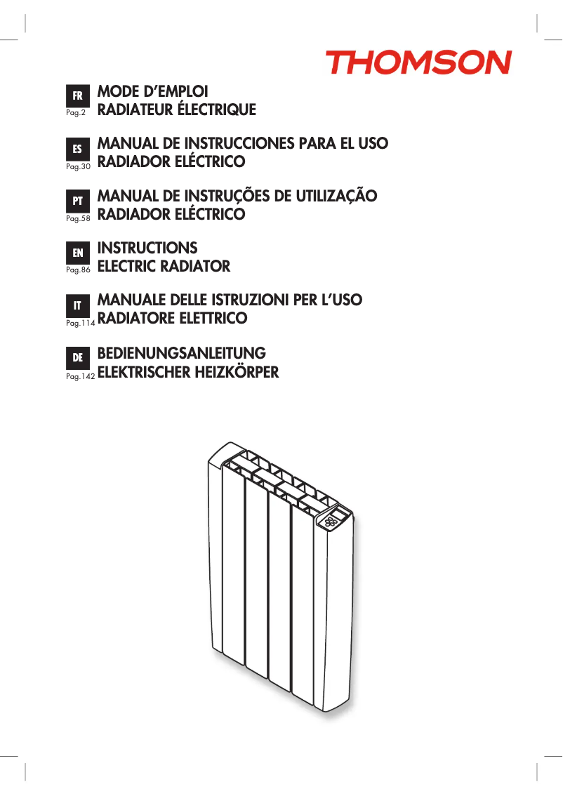Image de la première page du manuel de l'appareil THINSDG10