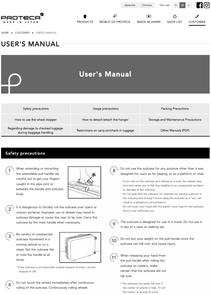 Page n°1 - Manuel utilisateur Proteca RECT 00541