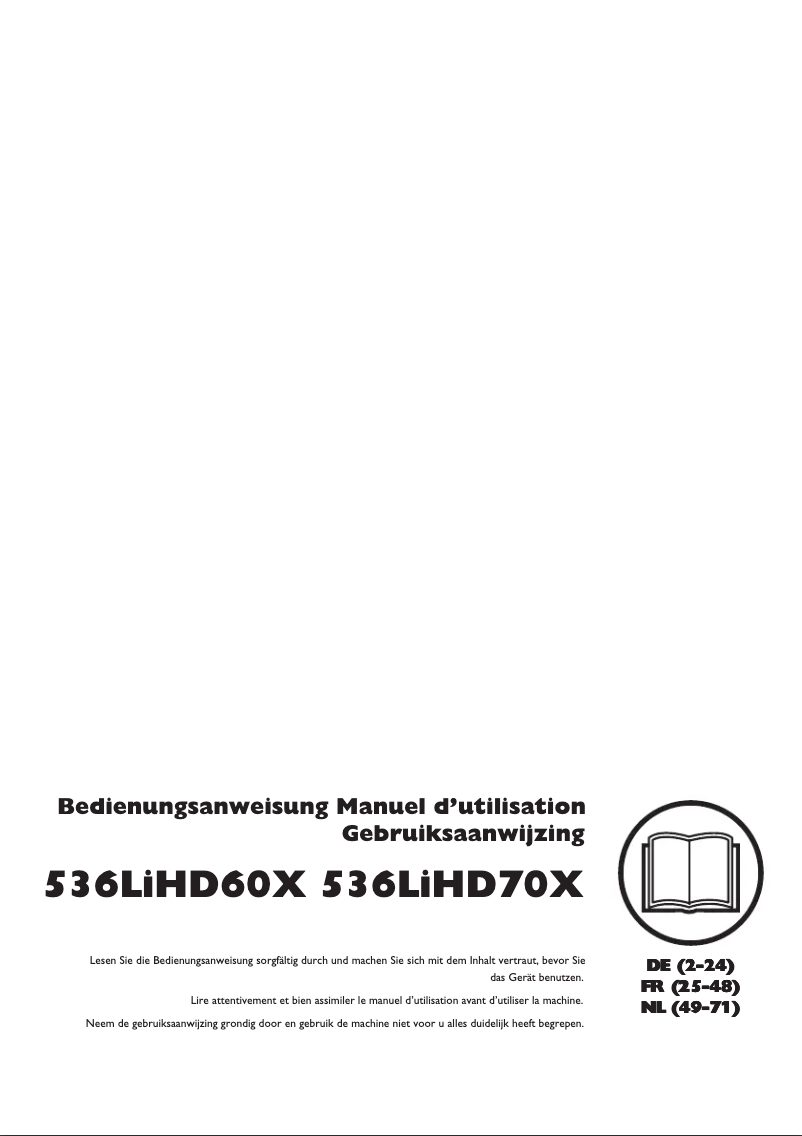 Image de la première page du manuel de l'appareil 536LiHD60X