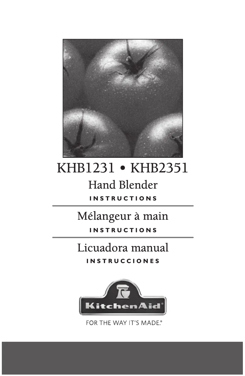 Image de la première page du manuel de l'appareil KHB1231BM