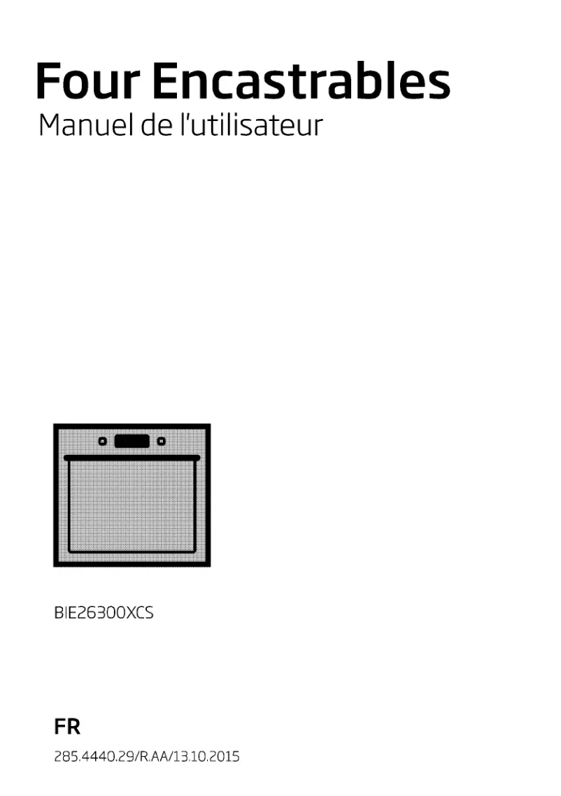Image de la première page du manuel de l'appareil BIE26300XCS
