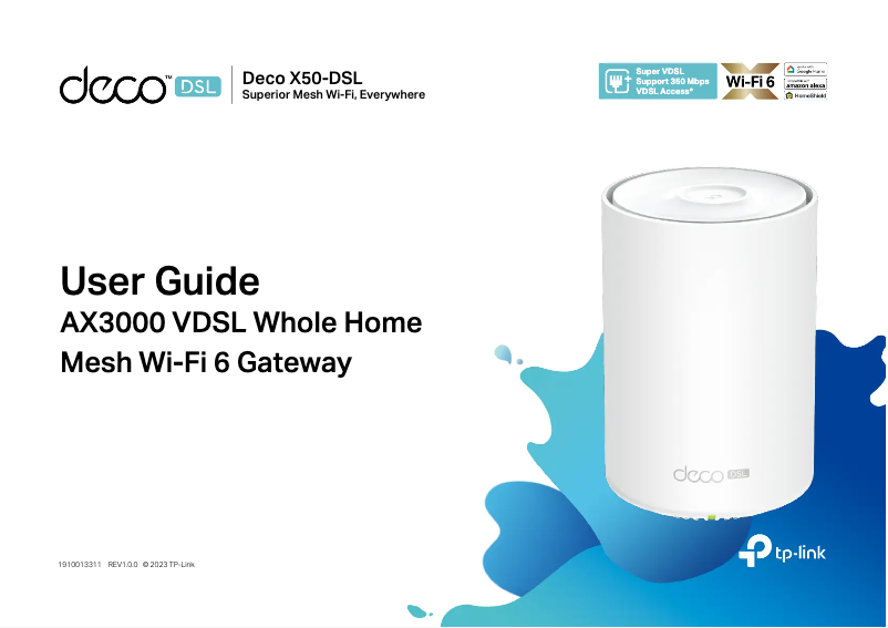 Página 1 del manual Manual de usuario TP-Link Deco X50-DSL