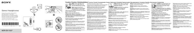 Image de la première page du manuel de l'appareil MDR-EX110LP