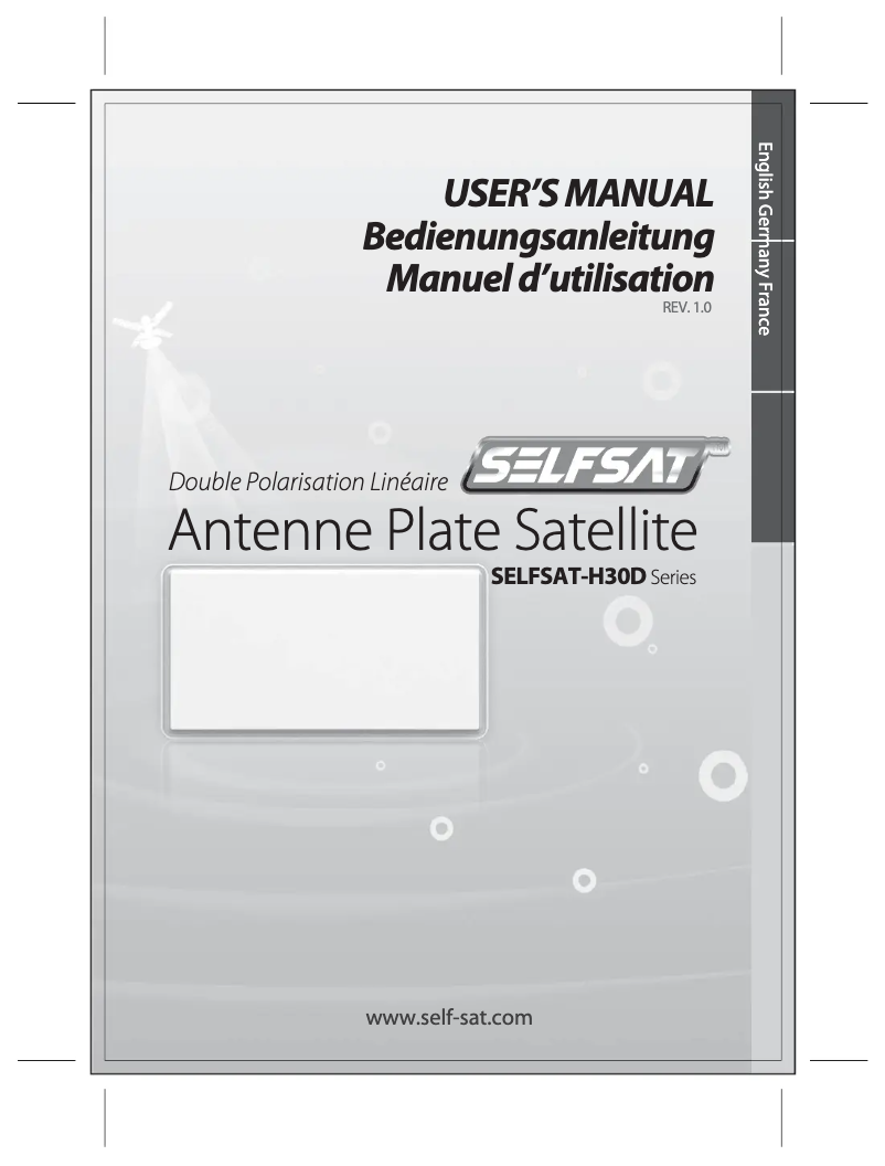 Page 1 of the manual User Manual Selfsat H30D
