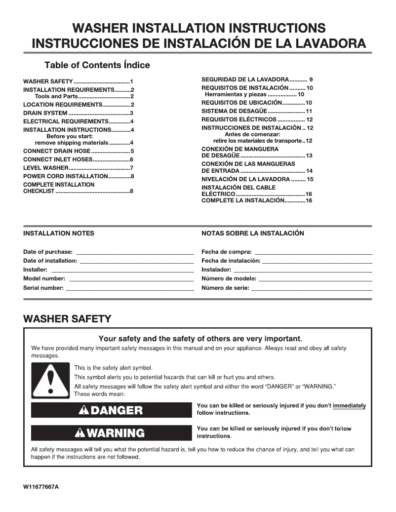Page n°1 - Guide d'installation Maytag MED7020RW
