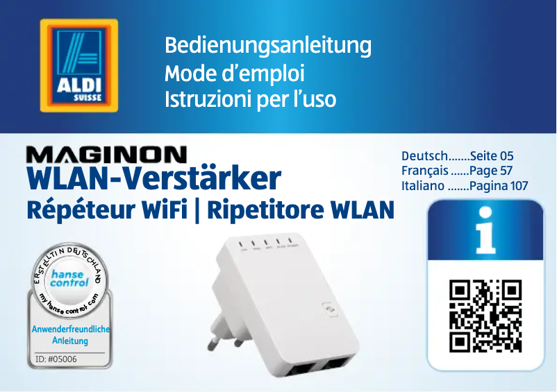 Page 1 de la notice Manuel utilisateur Maginon WLR-310