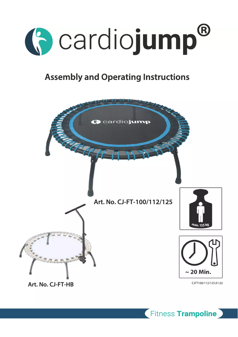Page 1 de la notice Manuel utilisateur Cardiojump CJ-FT-100