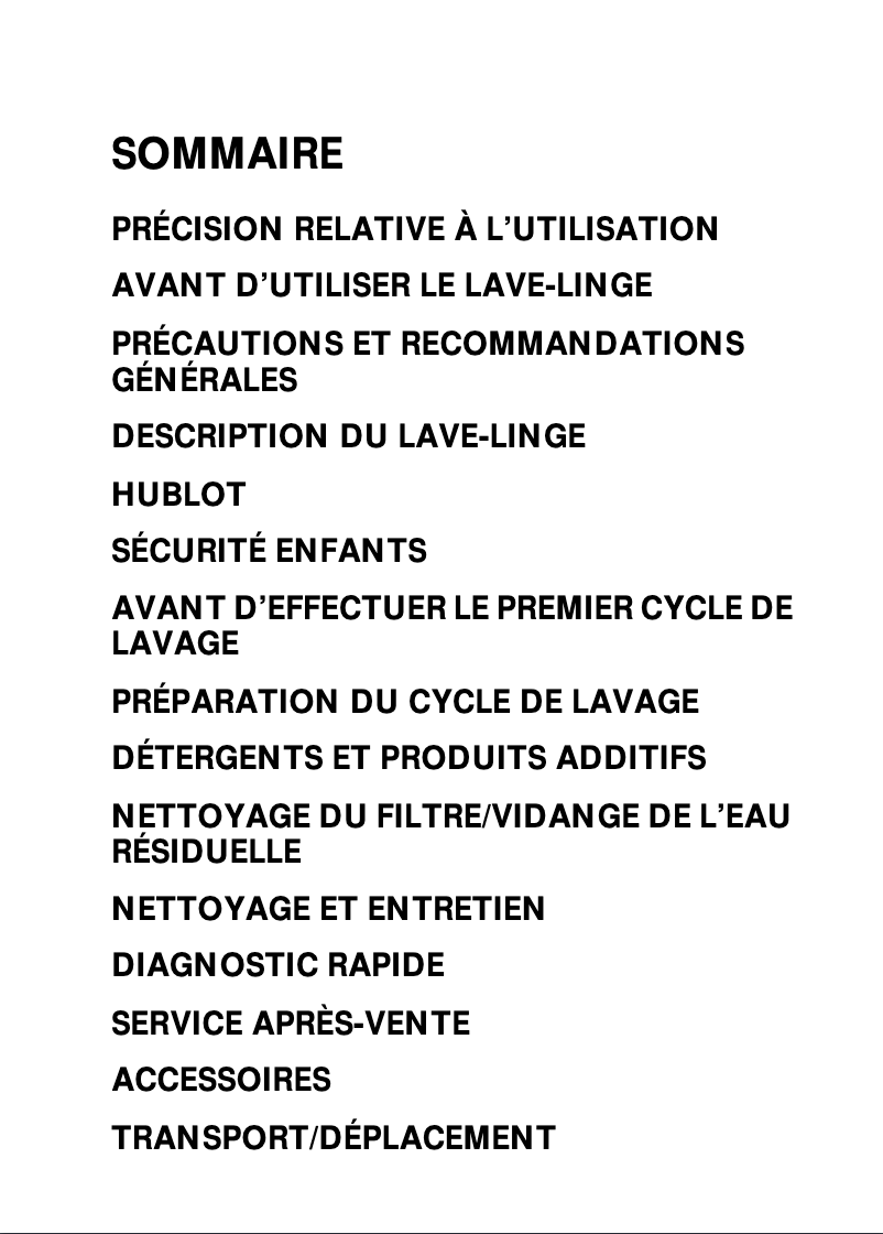 Page n°1 - Manuel utilisateur Whirlpool Las Vegas 1400
