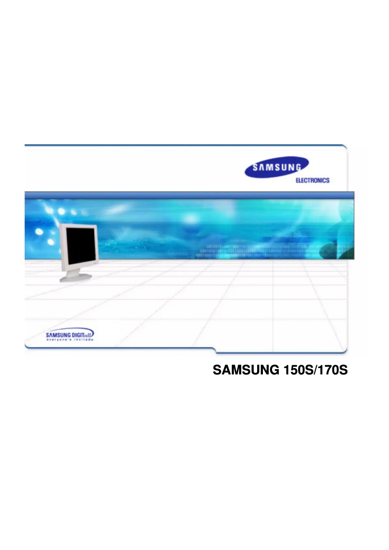 Page 1 de la notice Manuel utilisateur Samsung SyncMaster 170S