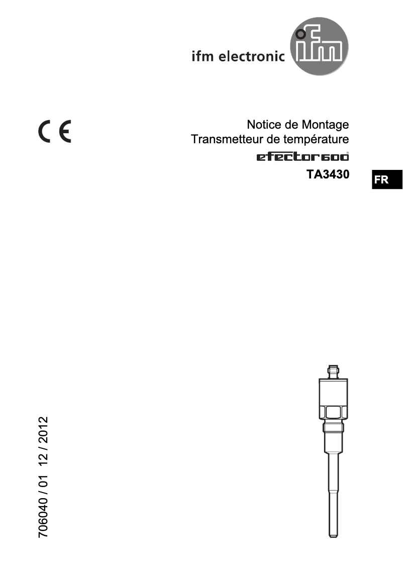 Image de la première page du manuel de l'appareil TA3430