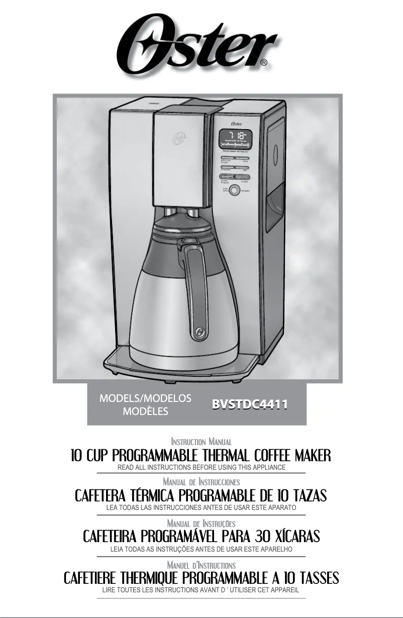 Page n°1 - Manuel utilisateur Oster BVSTDC4411013