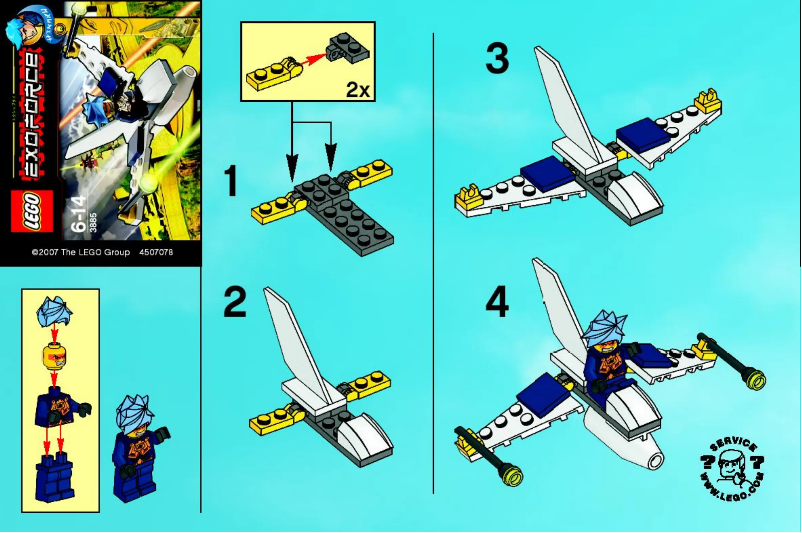Page 1 de la notice Manuel utilisateur Lego Mini Jet Fighter