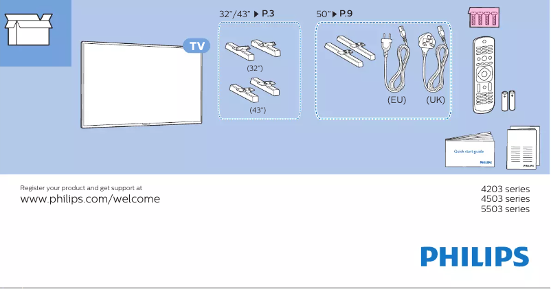 Image de la première page du manuel de l'appareil 4500 series 32PHT4503