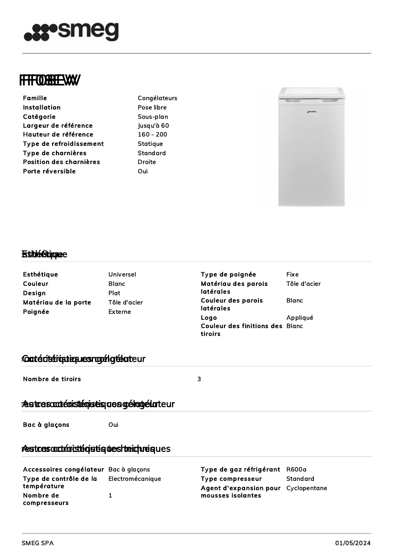 Image de la première page du manuel de l'appareil FF08EW