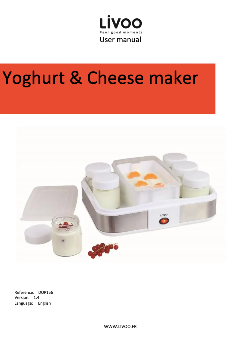 Image de la première page du manuel de l'appareil DOP156