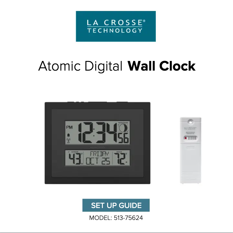 Page n°1 - Manuel utilisateur La Crosse Technology 513-75624